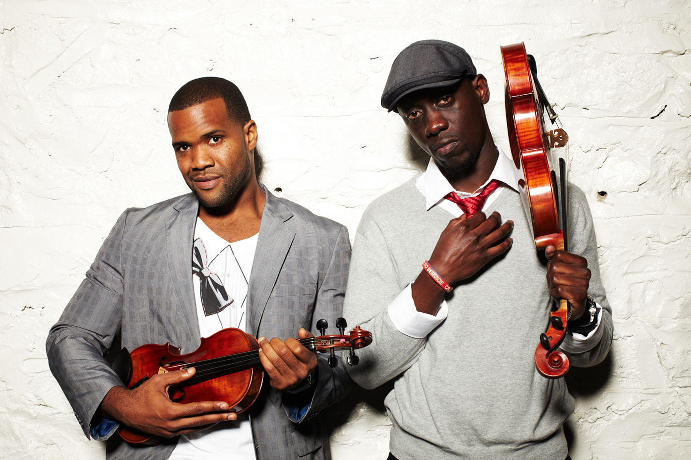 Courtesy photo  Black Violin, two classically trained violinists who blend the sounds of jazz, hip-hop, funk and classical music, will perform before a presentation by Martin Luther King III, son of Dr. Martin Luther King Jr., at 7 p.m. Saturday, Feb. 23, in Sturtz Theater, Jefferson Community College, Watertown. There is no cost to attend; however, tickets are required for admittance. For more information, contact the JCC Student Activities Center at 786-2431.