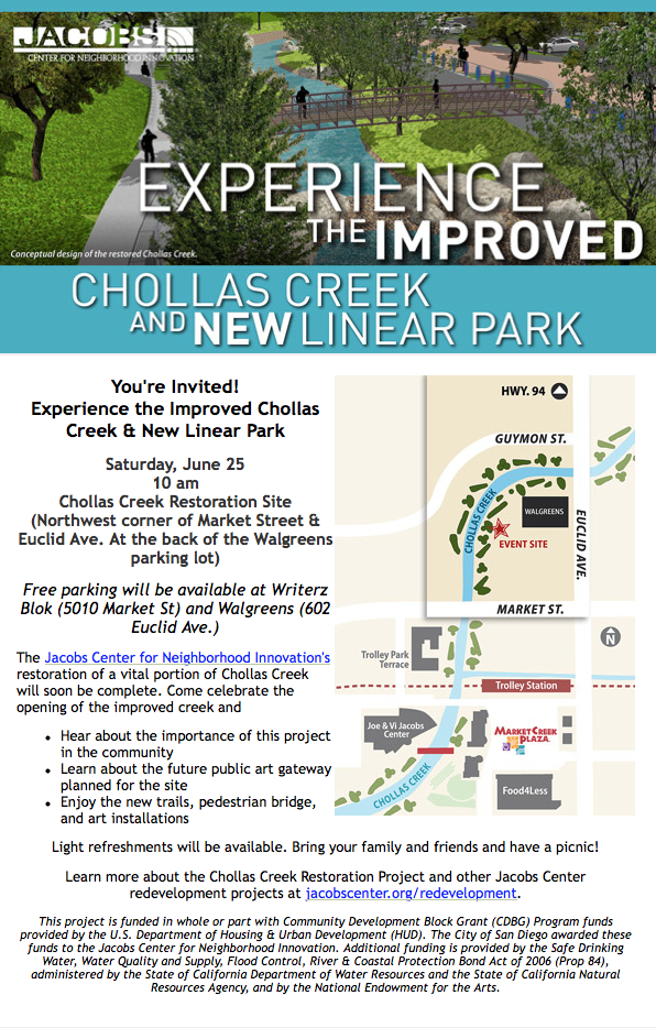 Chollas Creek Grand Opening invitation 